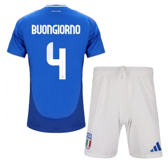 Italia Alessandro Buongiorno #4 Maglia Gara Casa Repliche Europei 2024 Bambino